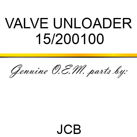 VALVE UNLOADER 15/200100
