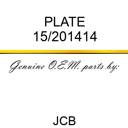 PLATE 15/201414