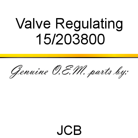 Valve, Regulating 15/203800