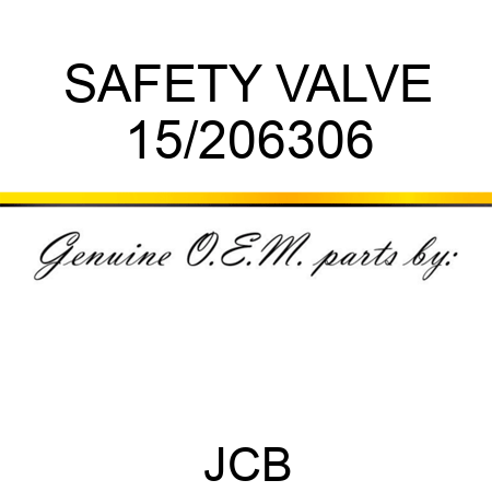 SAFETY VALVE 15/206306