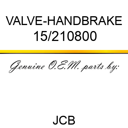 VALVE-HANDBRAKE 15/210800