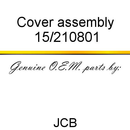 Cover, assembly 15/210801