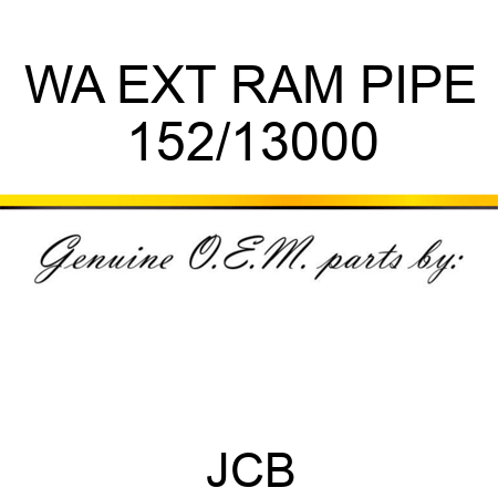 WA EXT RAM PIPE 152/13000