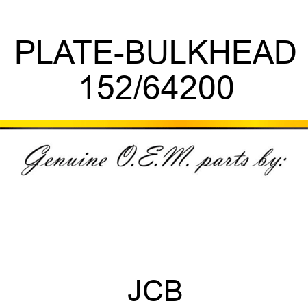 PLATE-BULKHEAD 152/64200