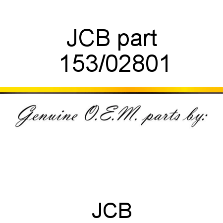 JCB part 153/02801