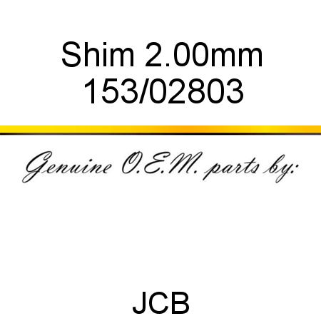 Shim, 2.00mm 153/02803