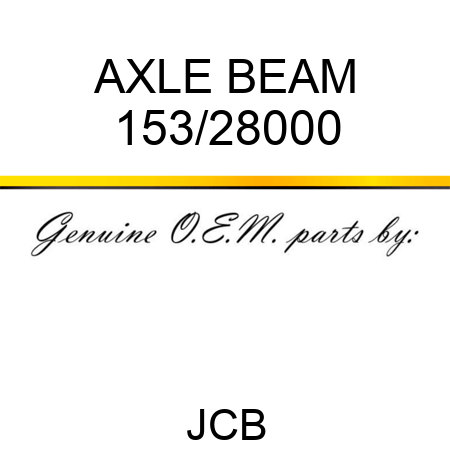AXLE BEAM 153/28000