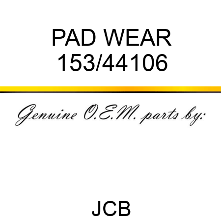 PAD WEAR 153/44106