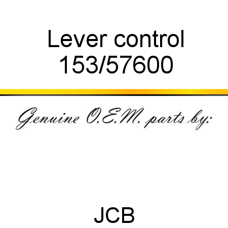 Lever, control 153/57600
