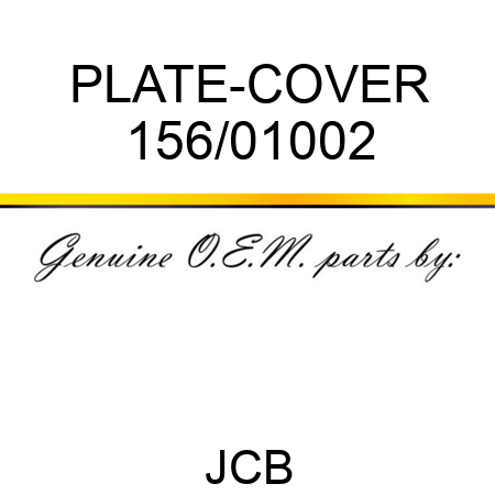 PLATE-COVER 156/01002