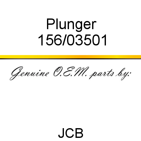 Plunger 156/03501