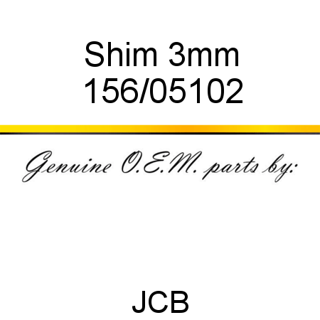 Shim, 3mm 156/05102
