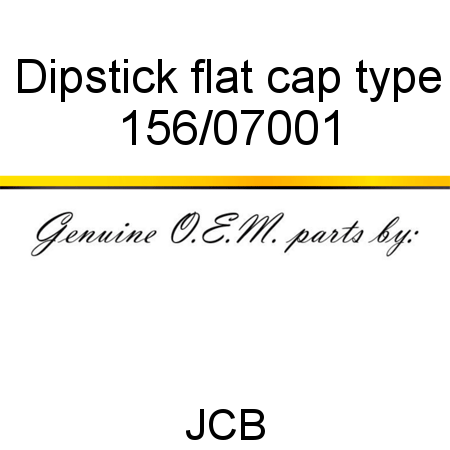 Dipstick, flat cap type 156/07001