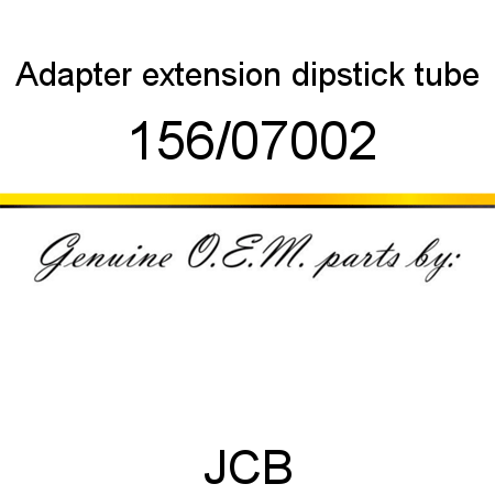 Adapter, extension, dipstick tube 156/07002