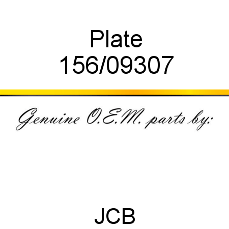 Plate 156/09307