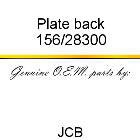 Plate, back 156/28300