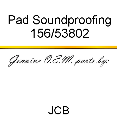 Pad, Soundproofing 156/53802