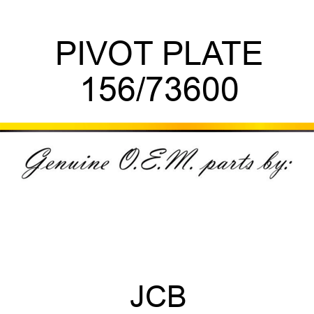 PIVOT PLATE 156/73600