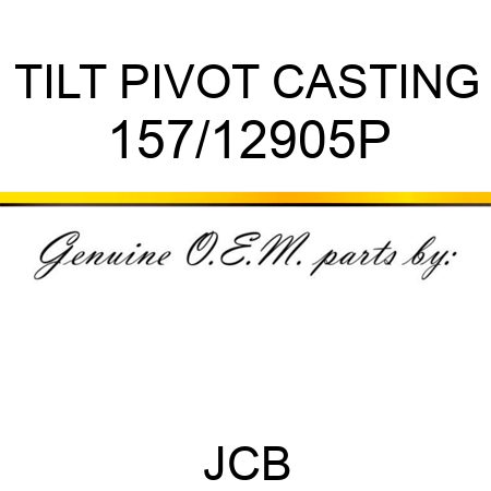 TILT PIVOT CASTING 157/12905P