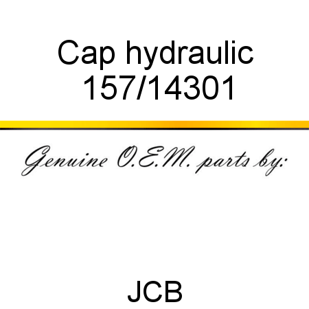 Cap, hydraulic 157/14301