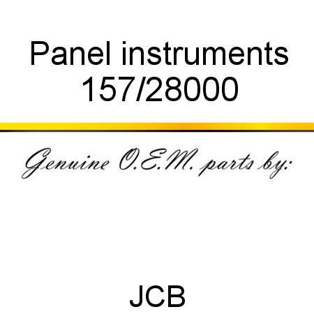 Panel, instruments 157/28000