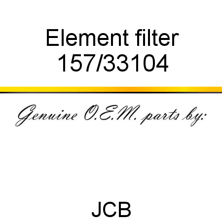 Element, filter 157/33104