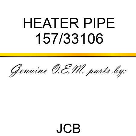 HEATER PIPE 157/33106