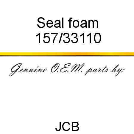 Seal, foam 157/33110