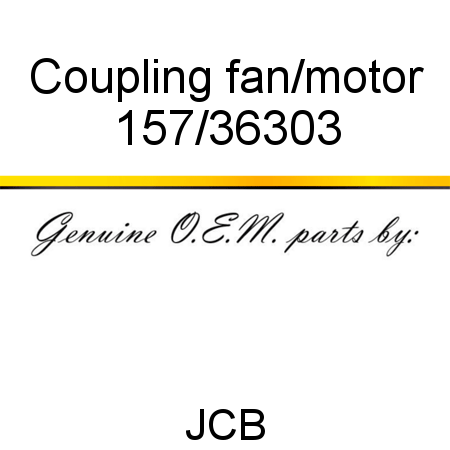 Coupling, fan/motor 157/36303