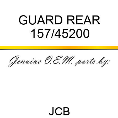 GUARD REAR 157/45200