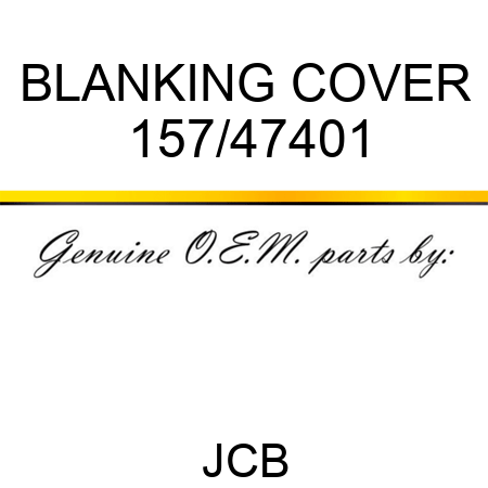 BLANKING COVER 157/47401