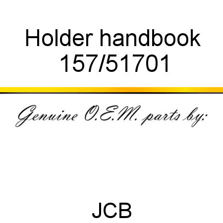 Holder, handbook 157/51701