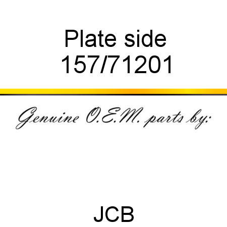 Plate, side 157/71201