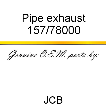 Pipe, exhaust 157/78000