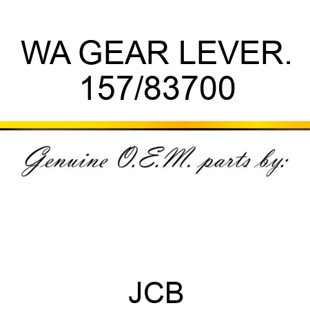 WA GEAR LEVER. 157/83700