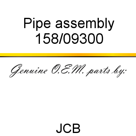 Pipe, assembly 158/09300