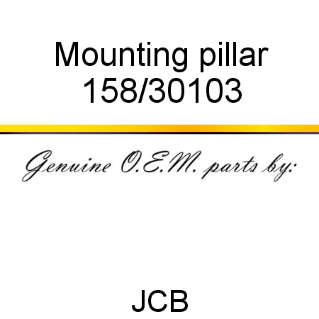 Mounting, pillar 158/30103