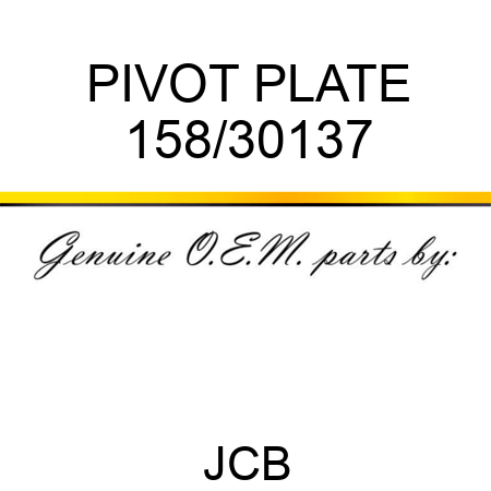 PIVOT PLATE 158/30137