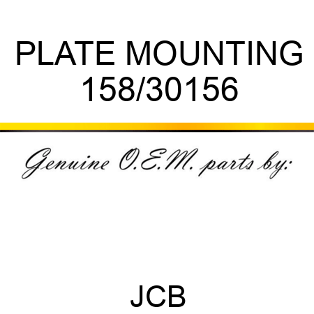 PLATE MOUNTING 158/30156