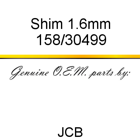 Shim, 1.6mm 158/30499