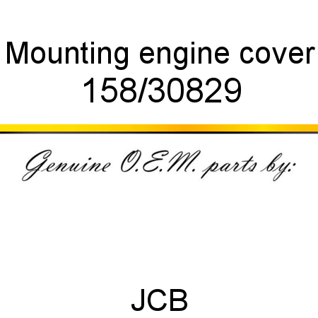Mounting, engine cover 158/30829
