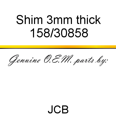 Shim, 3mm thick 158/30858