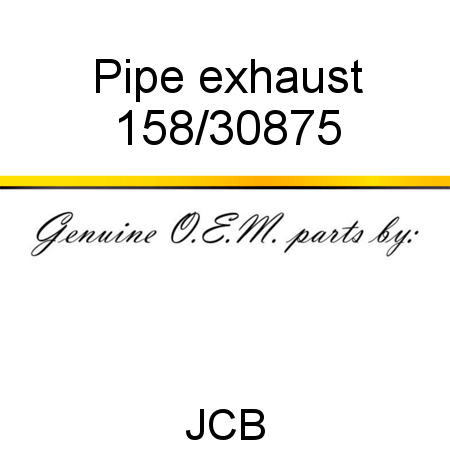 Pipe, exhaust 158/30875