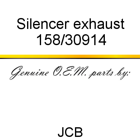 Silencer, exhaust 158/30914