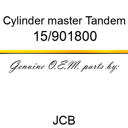 Cylinder, master, Tandem 15/901800