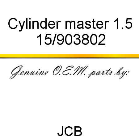 Cylinder, master, 1.5 15/903802