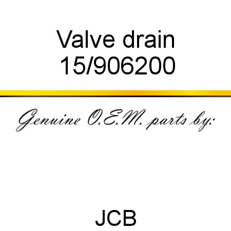 Valve, drain 15/906200
