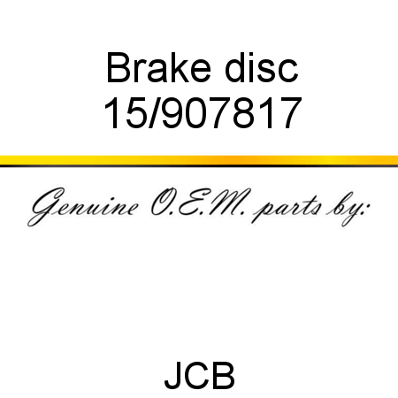 Brake, disc 15/907817