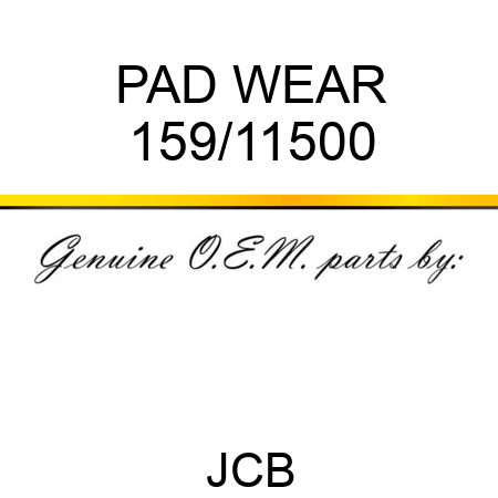 PAD WEAR 159/11500