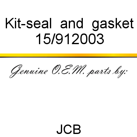 Kit-seal & gasket 15/912003